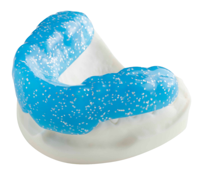 blue glitter mouthguard